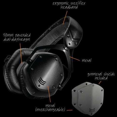 V-Moda Crossfade LP2 Black Headphones with Stand | IDJNOW