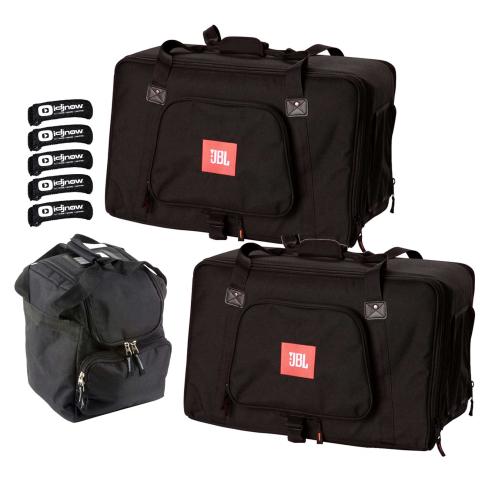 (2) JBL Bags VRX932LA-1-BAG Deluxe Protective VRX932LA-1 Speaker Carry Bags Bundle with Reusable Cable Ties & Universal Utility Bag