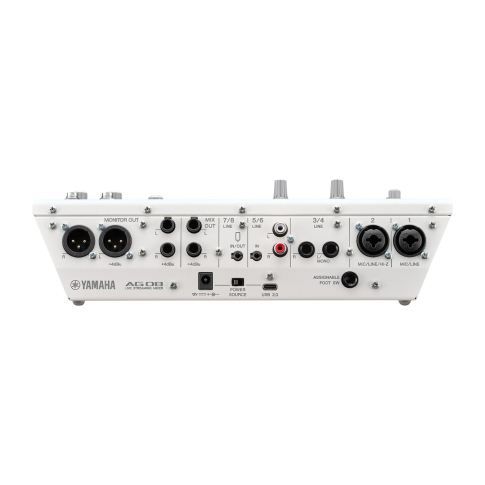 Yamaha AG08 ホワイト インターフェース AG08 Live Streaming Mixer Example Systems - Yamaha USA