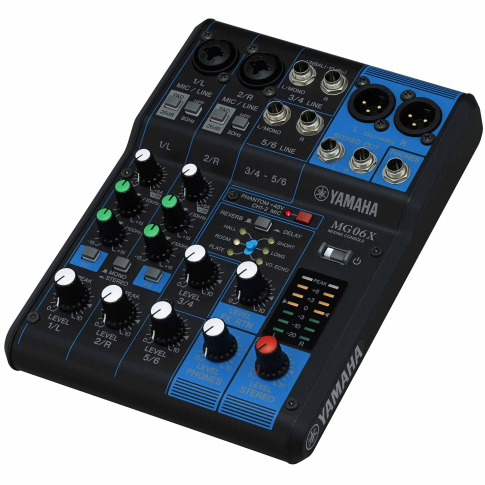 Yamaha MG06X 6-Input Effects Mixer with Cables Pack | IDJNOW
