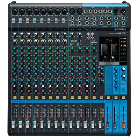 Yamaha MG16XU 16-Input Six Bus Mixer with Gator Cases Bag