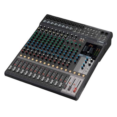 Yamaha Pro Audio MG16XCV 16-Input 4 Bus Mixer with Effects 12 RU Angle