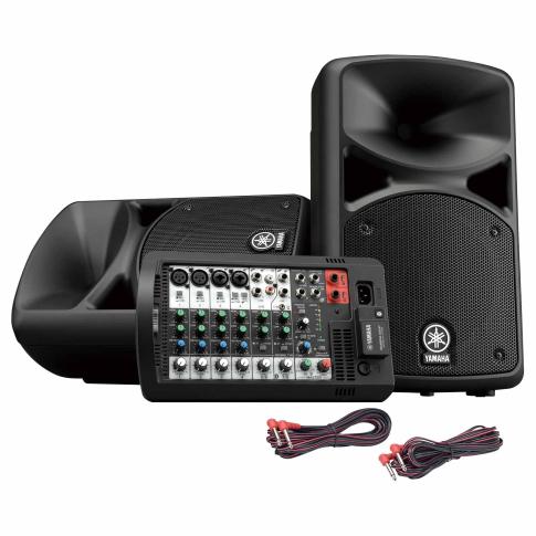Yamaha STAGEPAS 400BT Portable Powered PA System - Features 400 Watt 8-input Stereo Powered Mixer with digital reverb & Bluetooth Input