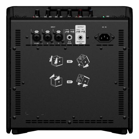 Yamaha STAGEPAS200BTR Portable 8" Battery Powered PA System with Mixer Rear