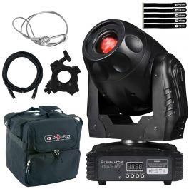 Eliminator Lighting Stealth Spot 60W LED Moving Head Spot Light with Carry  Case Package
