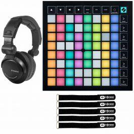 Novation Launchpad X Ableton Live Grid Controller with Clutch Stingray  Performance DJ Headphones Package