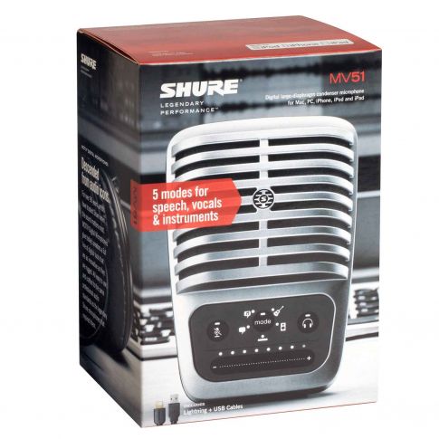 Shure MV51 Digital Large-Diaphragm Condenser Microphone Box