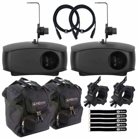 (2) Eliminator Lighting Cosmic Burst Laser Beams with Lighting Cases