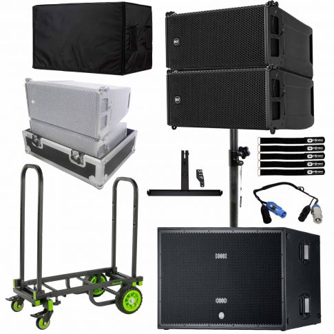 (2) RCF HDL6-A Active Line Array Modules with Dual 18" Subwoofer