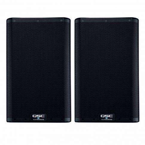 (2) QSC K8.2 K2 Series Two-Way 2000W Powered Loudspeakers with 8" Woofers Dual Package