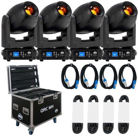 (4) American DJ Focus Spot 4Z 200W LED Moving Heads with Road Case