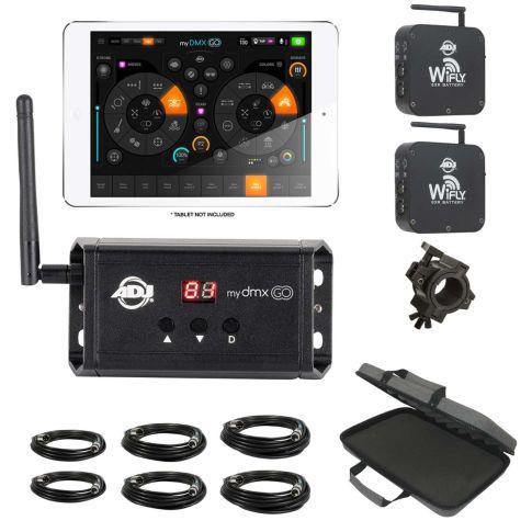 ADJ myDMX Go Stage Lighting App+WiFLY EXR Battery Wireless Transceivers
