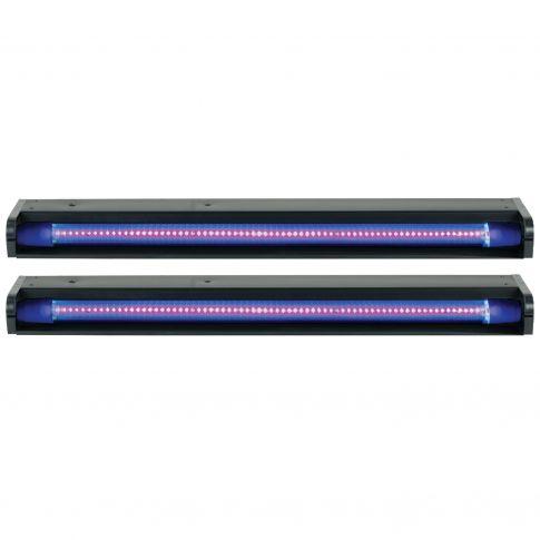 ADJ UVLED 24 2-Foot Black Light Bars with 48x SMD UV LEDs Duo Package