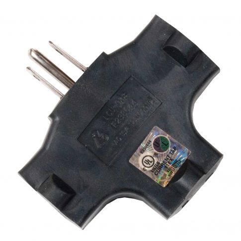 American Dj EC3FER Black Edison Tri Tap Power Adapter