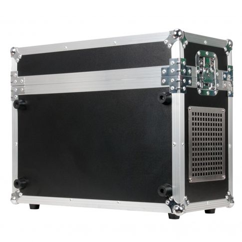 American DJ Entourage 1500W Pro Faze Machine with Flight Case & DMX & 4 Gallons of Fluid Package upright closed