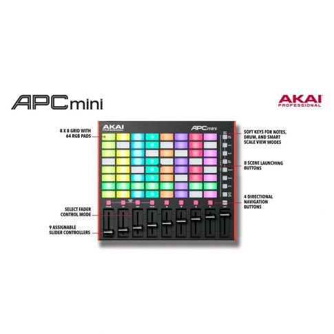 Akai Professional APC Mini MK2 Ableton Clip Launch Controller Diagram