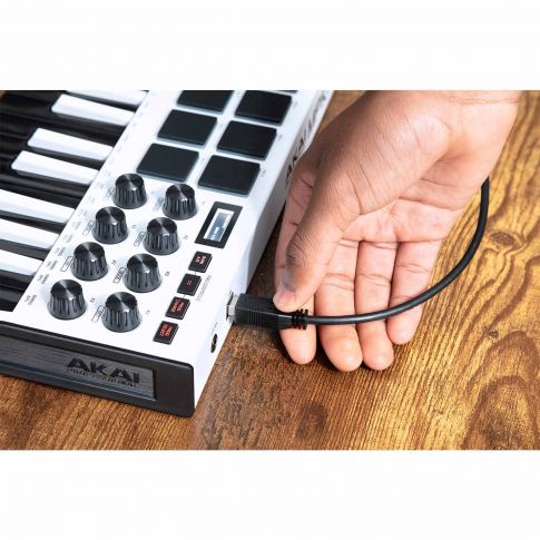 Akai Professional MPK Mini MK3 Keyboard and Pad Controller in white Example