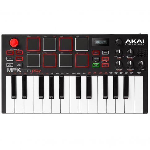 Akai Professional MPK mini Play Mini Keyboard Controller with Built-in Speakers and USB Pad Controller