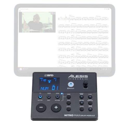 Alesis NITRO MAX KIT Eight-Piece Electronic Drum Kit with Bluetooth iPad