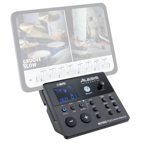 Alesis NITRO MAX KIT Eight-Piece Electronic Drum Kit with Bluetooth iPad 2