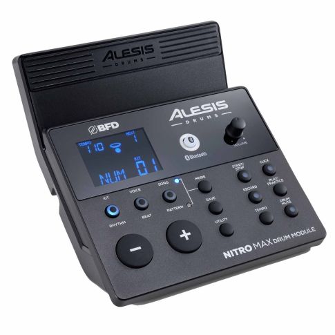 Alesis NITRO MAX KIT Eight-Piece Electronic Drum Kit with Bluetooth Module Angle