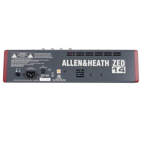 Allen & Heath ZED-14 Multipurpose Mixer Back