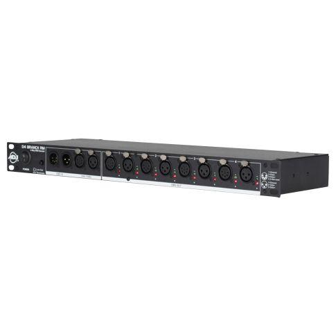 American DJ D4 BRANCH RM Single Rack Space 4-way Distributor Booster