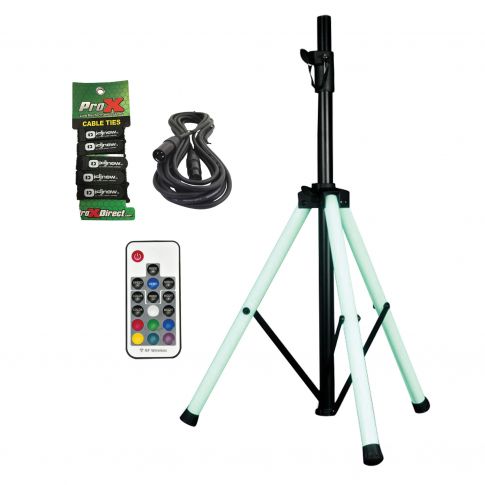 American Audio CSL-100 Color Stand LED Multi-colored Light Up Speaker Stand Package