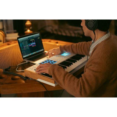 Arturia KeyLab 61 mk3 61-Key MIDI Keyboard Controller in White In  Use 1