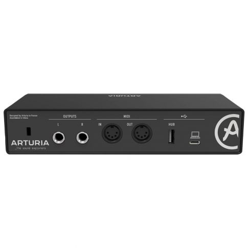 Arturia MINIFUSE-2-BLACK Flexible Dual Audio Interface in Black Back Tilt