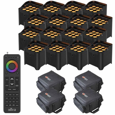 Chauvet DJ Freedom Par Q9 Quad-Color Uplights Twenty Pack with Remote