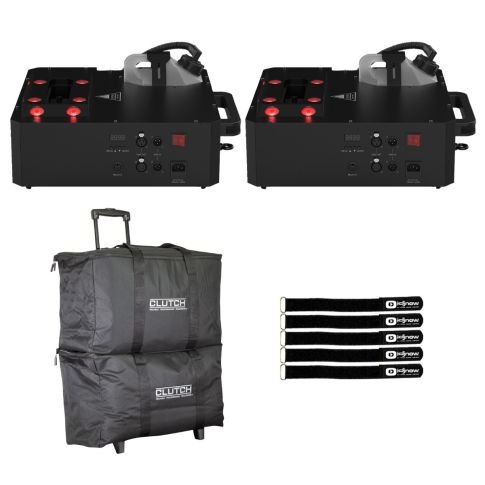 Chauvet DJ Geyser Move Pyrotechnic-Style Fog Machines 2-Pack with Bags