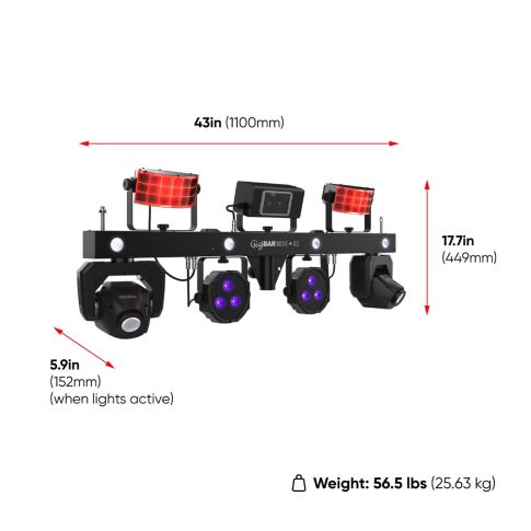 Chauvet DJ GIGBARMOVEPLUSILS ILS 5-in-1 Effect Lighting System Diagram 1