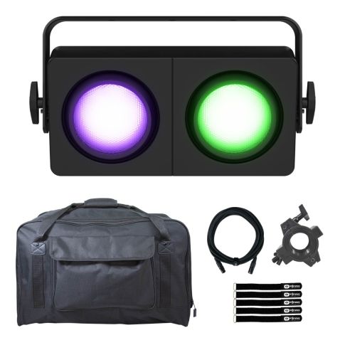 Chauvet DJ Shocker P2 Dual Lens LED Blinder with Carry Bag Package