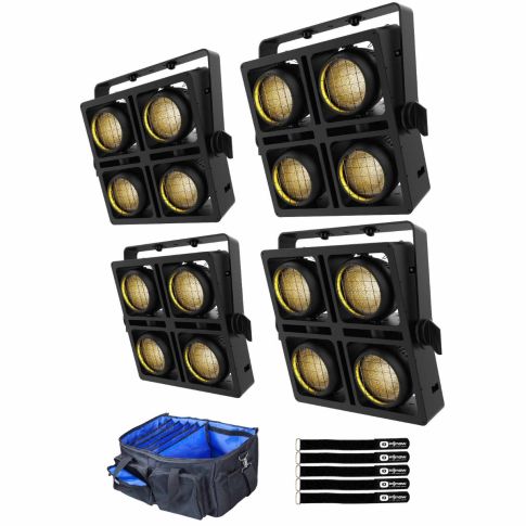 Chauvet Professional STRIKE Array 4 Blinder/Strobes 4 Pack with Bag