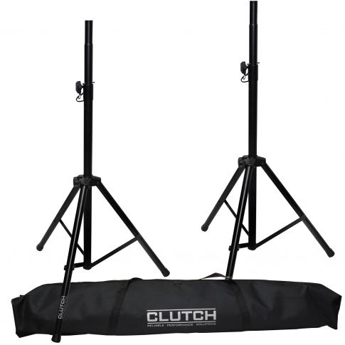 Clutch CL-STPACK Heavy Duty Professional Tripod Speaker Stand Set with Carry Case