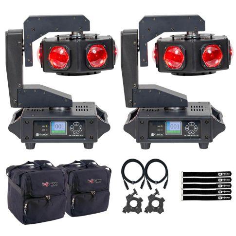 ColorKey CKU-1074 Scorpius FX LED Moving Head Lights 2-Pack with Bags