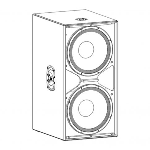 DAS ACTION-S218A Action 500 Series 2x 18" 1600W Active Bass-Reflex Subwoofer Diagram