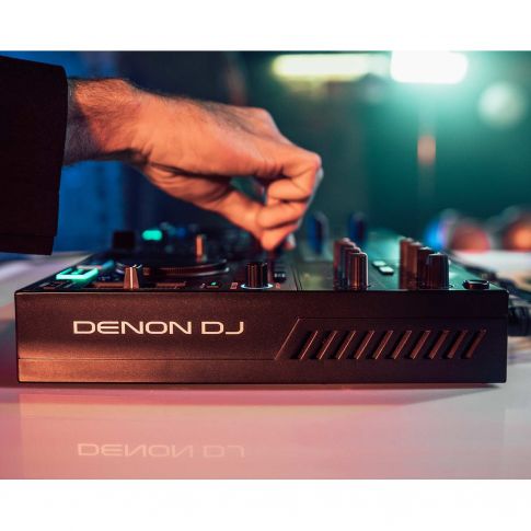 Denon DJ PRIME GO 2-Deck Rechargeable DJ Console with 7" Touchscreen Side