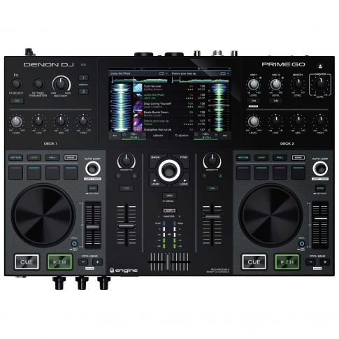 Denon DJ PRIME GO 2-Deck Rechargeable DJ Console with 7" Touchscreen Top