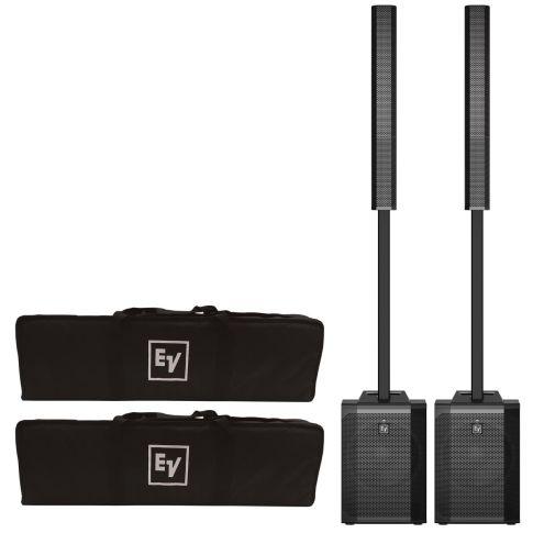 Electro-Voice Evolve 50 Portable 1000W Column PA System w Bluetooth + Subwoofer 2-Pack - Open Box Mint