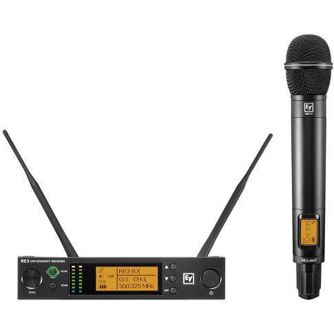 Electro-Voice UHF Handheld Wireless Set Featuring ND76 Microphone Group