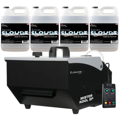 Eliminator Lighting MISTER KOOL EP Fog Machine with 4 Gallons of Fog