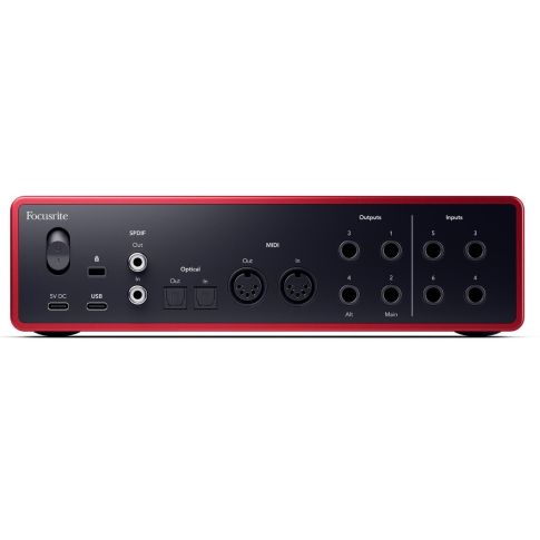 Focusrite Scarlett 16i16 4th Gen 16-in 16-out USB Audio Interface Rear