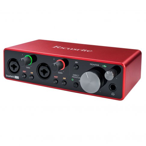 Focusrite Scarlett 2i2 3rd Generation 2-in 2-out USB Audio Interface Angle Right