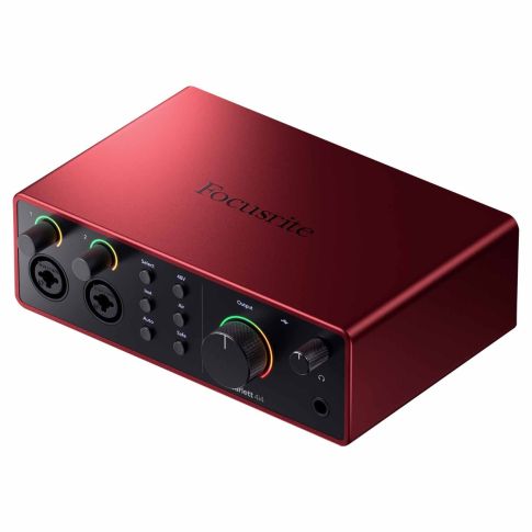 Focusrite Scarlett 4i4 4th Gen 4-in 4-out USB Audio Interface Angle