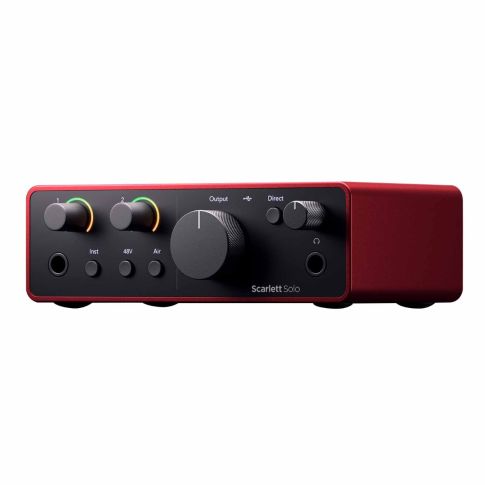 Focusrite Scarlett Solo Studio 4th Gen 2-in 2-out USB Audio Interface with  Condeser Microphone and Headphones