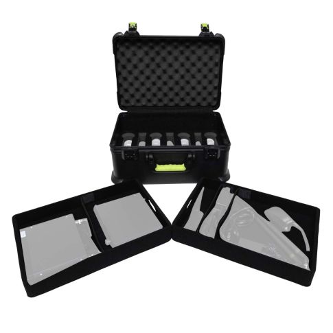 Gator Cases SH-MICCASEW07 SHURE Plastic Case for (7) Wireless Mics Split