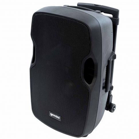 Gemini DJ AS-12TOGO 12" Active Battery Powered Loudspeaker Top Angle View