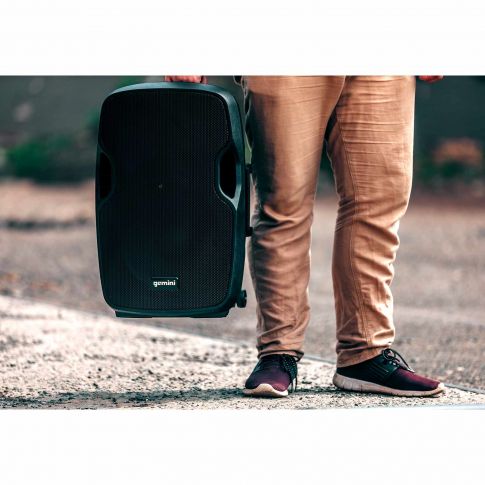 Gemini DJ AS-12TOGO 12" Active Battery Powered Loudspeaker in use Example